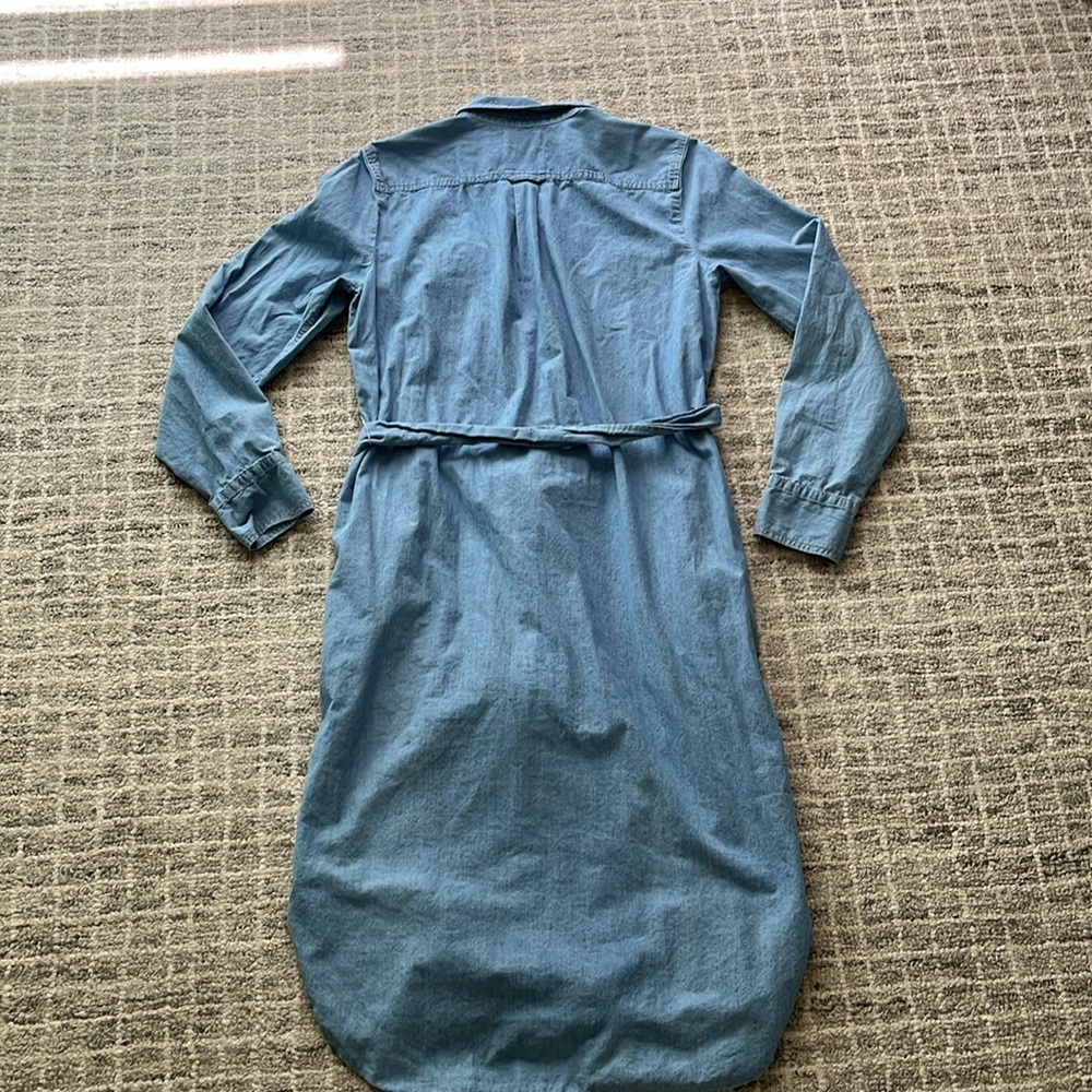 J. Crew classic fit chambray/denim midi shirtdress, woman’s, 8 tall - Picture 8 of 8